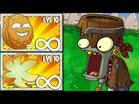 PvZ 2 Power Up Infinite - All Plants x5 Vs 100 Barrelhead Zombies Level 5 - Who is best?