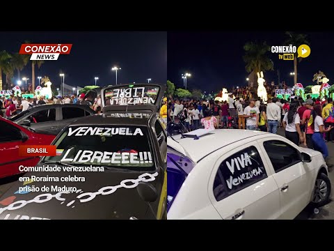 Vídeo: Comunidade venezuelana em Roraima celebra prisão de Maduro.