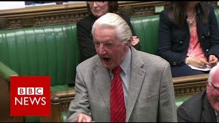 Dennis Skinner kicked out of Commons for calling David Cameron &quot;dodgy Dave&quot; - BBC News