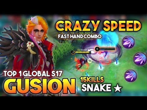 Top 1 Global gusion S17, 15 Kill Super Fast & Smooth Combo | Gusion Gameplay | Mobile legend√