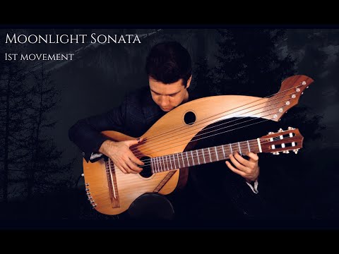 Moonlight Sonata - Beethoven - 18 String Classical Harp Guitar - Jamie Dupuis