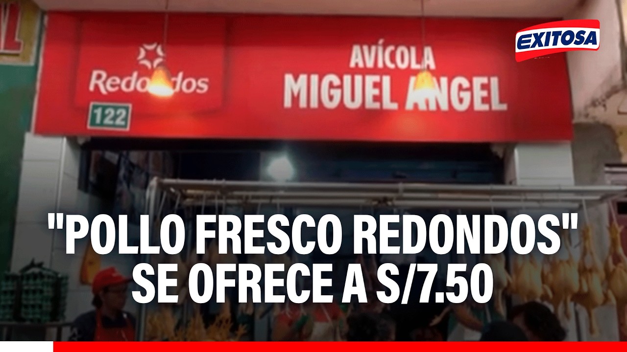 🔴🔵 "Pollo Fresco Redondos" se ofrece a S/7.50 y S/6 entero en el mercado Año Nuevo de Comas