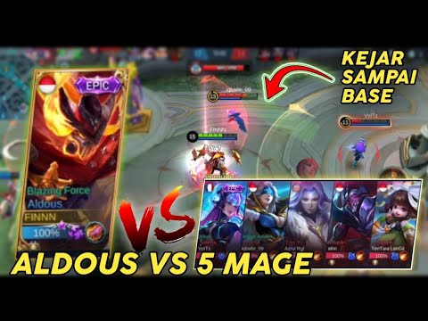 BEGINI JADINYA JIKA MUSUH PICK 5 MAGE ! KITA BANTAI PAKAI ALDOUS SAMPAI UJUNG BASE - Mobile Legends