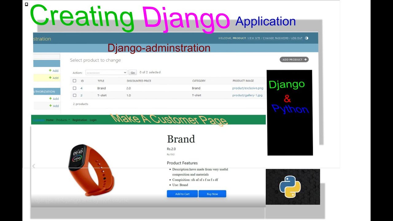 How to create E commerce Application By django-python / Django tutorial for beginner