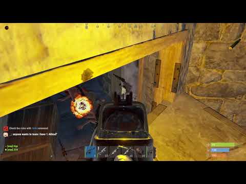 Online raiding our door camping neighbours in 1 minute 36 seconds - Rust #shorts