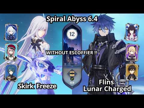 C0 Skirk Freeze & C0 Flins Lunar Charged - Spiral Abyss Floor 12 Genshin Impact 6.4