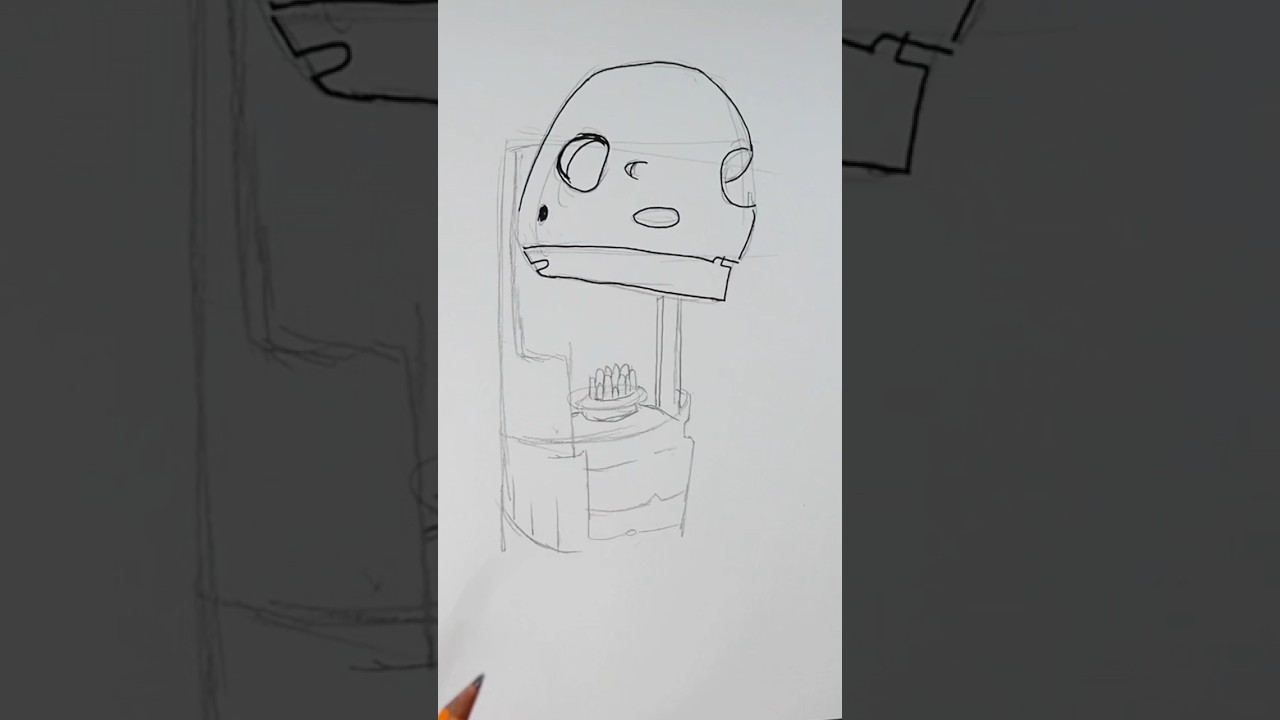 Ink on Ice: Time-Lapse Transformation of an Abstract Polar Bear #drawing #artisticprocess