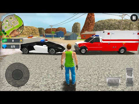 Lambo Police Car Driving Simulator - Go To Town 6 Open City #15 - Android Gameplay