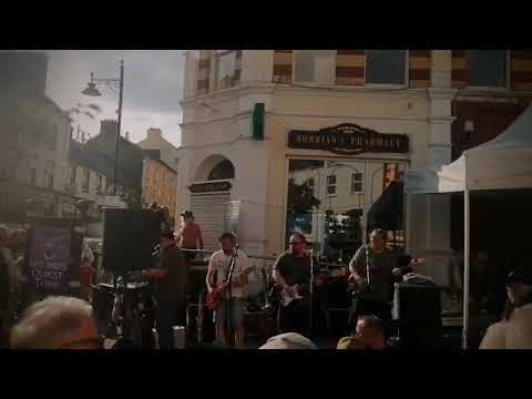 Rusty Jacks playing at the Rory Gallagher international festival Ballyshannon 2023 .