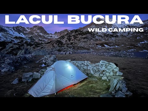 The biggest glacial lake in Romania. Lake Bucura, Retezat Mountains. Wild Camping