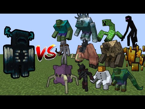 Warden VS Mutant Mobs - Minecraft Mob Battle -