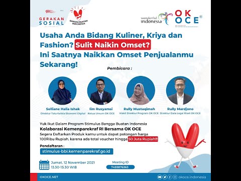 Program Stimulus Bangga Buatan Indonesia - KEMENPAREKRAF RI x OK OCE