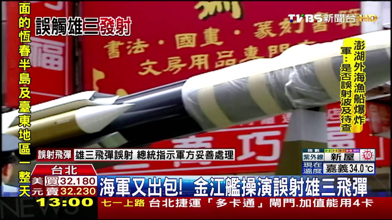 海軍操演誤射雄三飛彈！　「險越海峽中線」