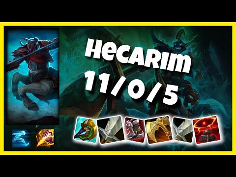 Hecarim vs Kayn NA Challenger JUNGLE (11/0/5) Gameplay Replay - Patch 10.23