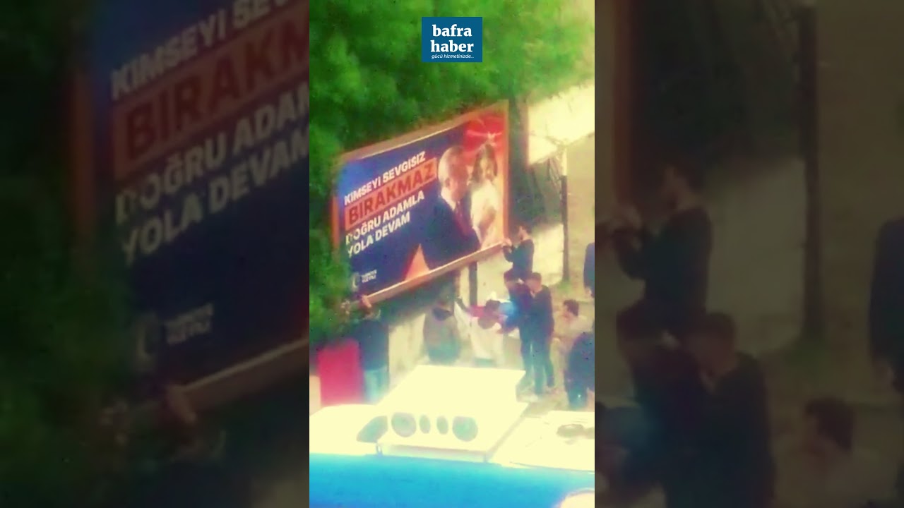Ak Gençler Bafra’da Kılıçdaroğlu Pankartını Kaldırdı