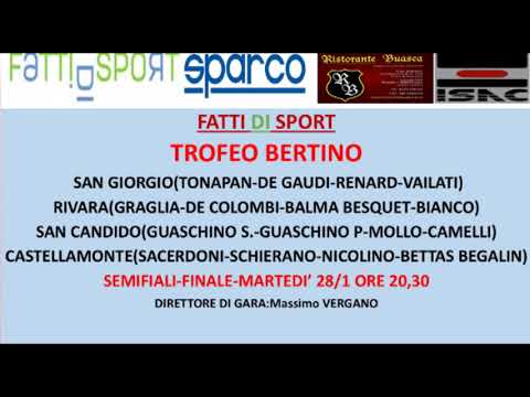 Bocce : Programma Semifinali Trofeo Bertino - San Giorgio C.se (TO)