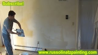 DIY How to Fix a Bad Skim Coat Wall Job using Hawk & 16 inch Trowel (Part 1) - Dry Wall Repair