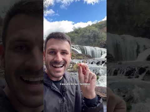 Olha essa cascata incrível que fica em Barros Cassal! #turismo #natureza #cascata