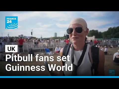 US rapper Pitbull sets bald cap world record at London show
