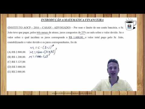 AOCP01NSQ01 - AOCP - 2016 - CASAN - MATEMÁTICA FINANCEIRA (www.gurudamatematica.com.br)