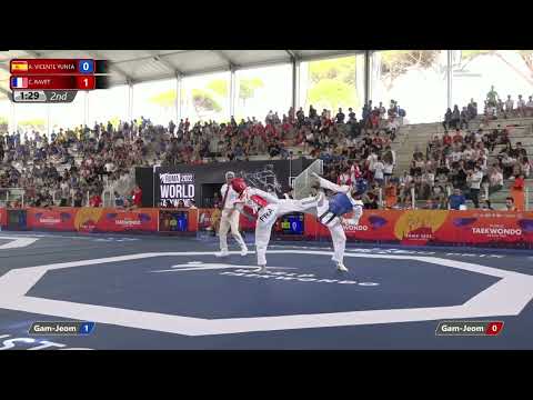 325 M-58kg QF VICENTE YUNTA Adrian ESP 🔵 vs 🔴 RAVET Cyrian FRA I Rome 2022 World Taekwondo GP