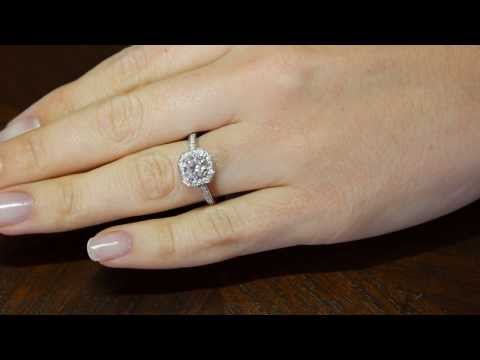 Pavé Halo Diamond Ring – ‘Millie’