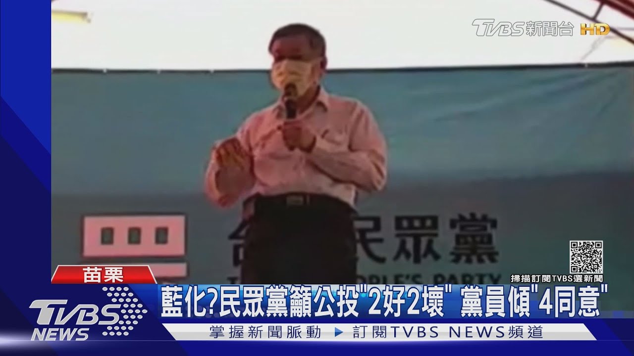藍化?民眾黨籲公投「2好2壞」 黨員傾「4同意」