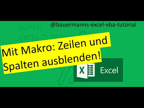 016-Zeilen und Spalten ausblenden mit einem Makro .xlsm / excel / vba / tutorial /lernen