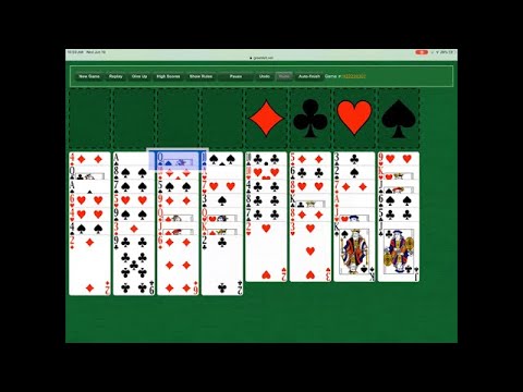 freecell solitaire - green felt - 123 games free