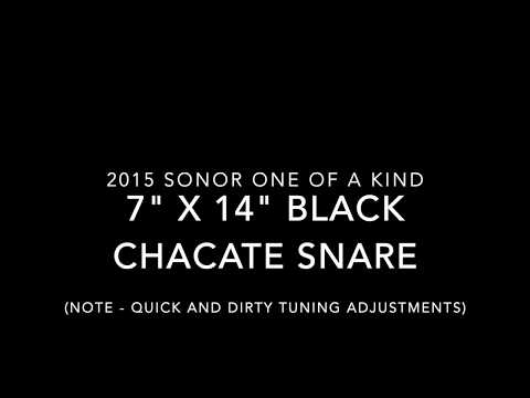 Sonor One Of A Kind Series Black Chacate 14x7" Snare Drum 2015 (video) image 17