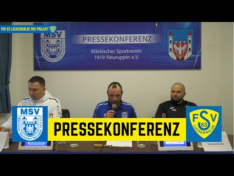 Pressekonferenz | MSV Neuruppin vs. FSV 63 Luckenwalde | Samstag 25.03.2023 | Viertelfinale