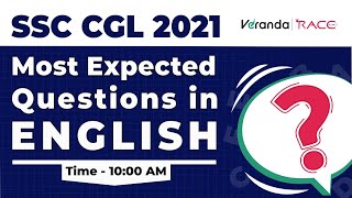 LIVE 10.00 AM | Expected Questions in English | SSC CGL -2022 | VERANDA RACE SSC