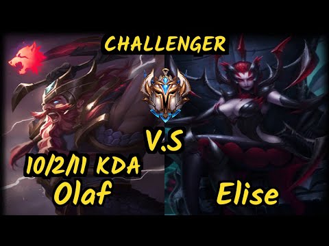 Haru (OLAF) vs ELISE - 10/2/11 KDA JUNGLE CHALLENGER GAMEPLAY - KR