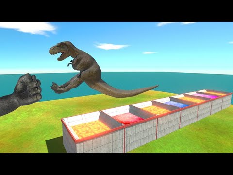 Super Gorilla Punch in Lava Hole or Portal Hole - Animal Revolt Battle Simulator
