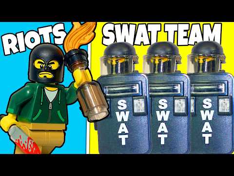I built SWAT TEAM vs RIOTERS in LEGO City...
