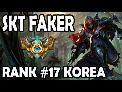 SKT T1 Faker ZED vs CASSIOPEIA - Rank #17 Challenger 889LP