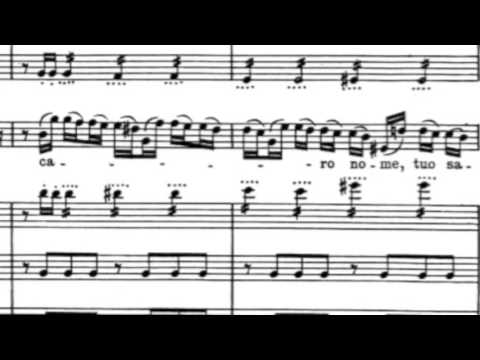 Maria Callas- Caro Nome, Rigoletto (with Score)