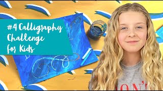 Kids Calligraphy Challenge. COOL CALLIGRAPHY TRICK using a birthday candle and ink.