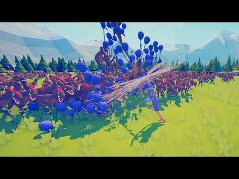 BALLOON ARCHER GOD vs 1000x RAPTORS - Totally Accurate Battle Simulator TABS
