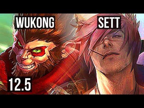 WUKONG vs SETT (TOP) (DEFEAT) | 2.2M mastery, 6 solo kills, Godlike, 300+ games | EUW Diamond | 12.5