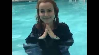 Bridgit Mendler singing Atlantis underwater facebook live
