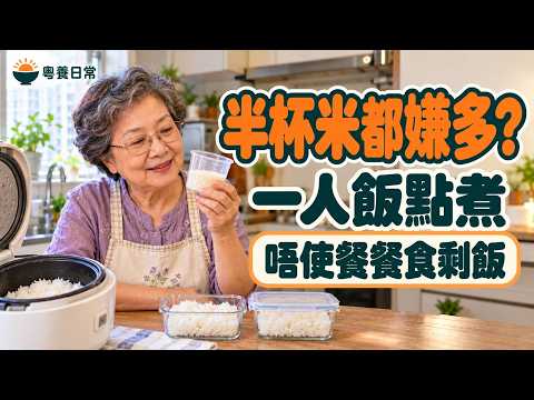 一個人煲飯，半杯米都嫌多？香港阿姨分享煮飯、分裝同保存方法，唔使餐餐食隔夜飯。
