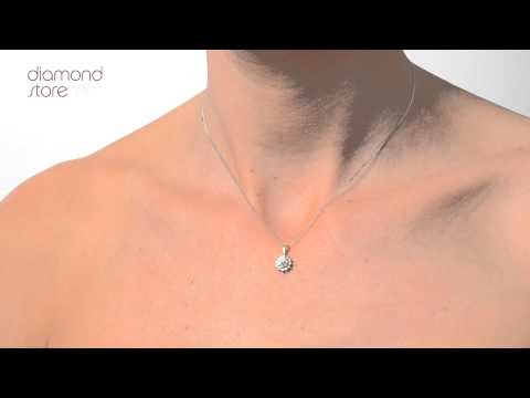 G4789 - 0.25ct Diamond Cluster Pendant In 9K Yellow Gold