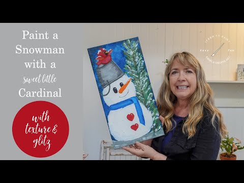 Paint a Snowman with Cardinal