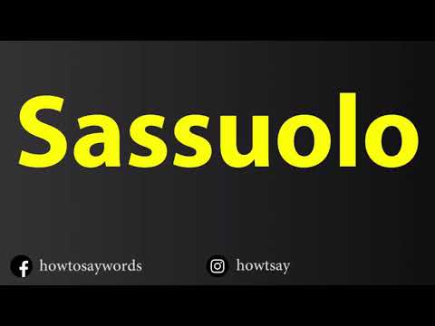 How To Pronounce Sassuolo