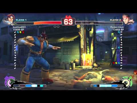 Ryukichikun [Ryu] vs sushiya893 [T.Hawk] SSF4 Japanese Online Ranked Matches - TRUE-HD