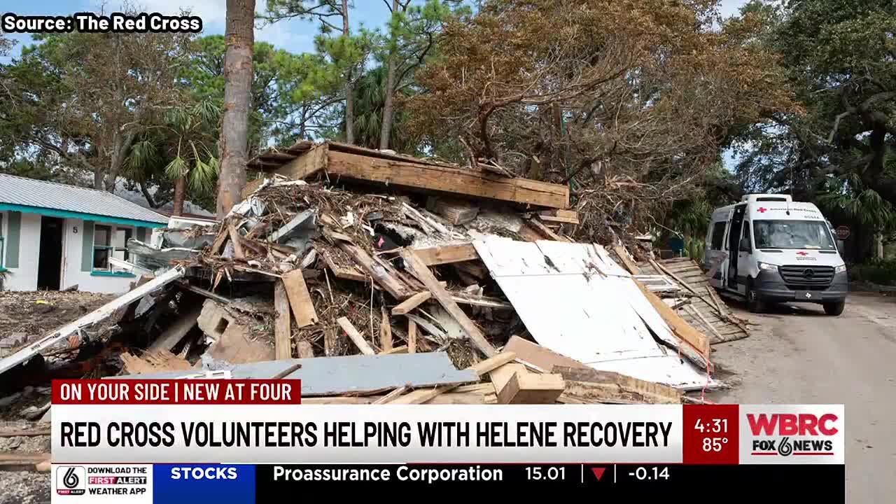 Red Cross volunteers helping with Helene recovery