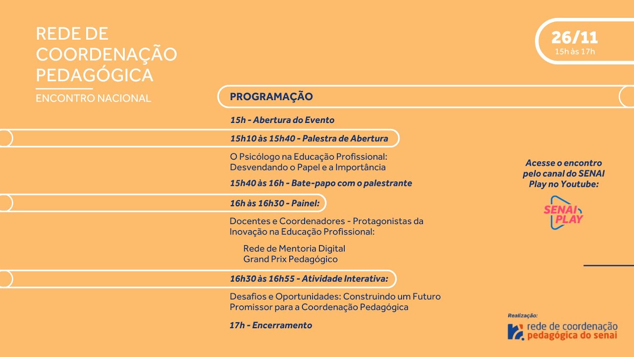 Encontro Nacional - Rede de Coordenação Pedagógica do SENAI