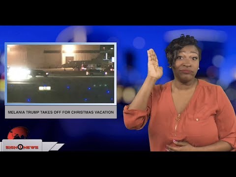 Melania Trump takes off for Christmas vacation (ASL - 12.22.18)