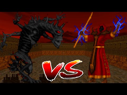 D'Sparil vs Korax - BIG BOSS BATTLE - HERETIC vs HEXEN